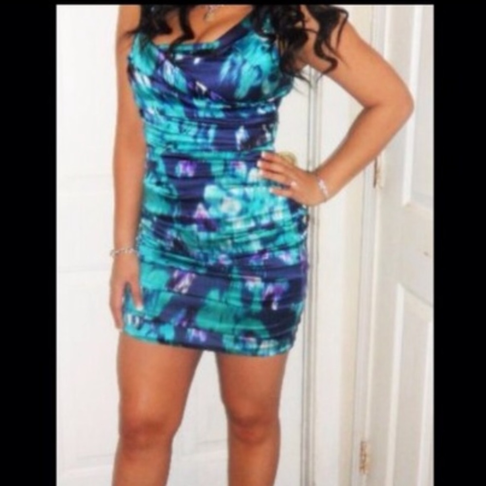 Express Satin Ruched dress